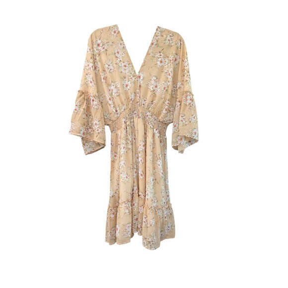 NWT Jolly Code Women’s Floral Mini Dress Batwing Sleeve Shirt Dress Size XL - Picture 3 of 5